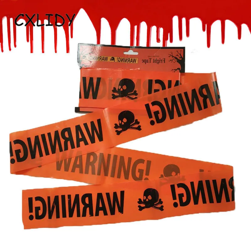 

6m Halloween Scene Decoration Props Warning Belt Isolation Belt Taro Tape Halloween Party Decoration Props qq100