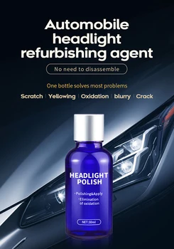 

Car Headlight Polishing Anti-scratch Liquid Coating Headlight Repair Coating Solution Repair Kit Oxidation Rearview 30ML