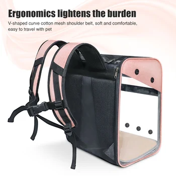

Strong Bearing Ventilated Travel Carrying Bag Foldable Portable Breathable Pet Backpack Dog Cat Carrier SBS Automatically Lock