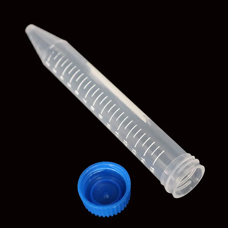 10 Pieces 15ml Plastic Centrifuge Laboratory Test Tube Bottle Sharp Bottom Container Laboratory School Education Supplies