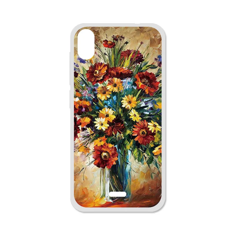 Q014 Soft TPU Case For Wiko Y50 Case Silicon Phone Bumper For Wiko Y50 5.0 inch Cover Floral DIY Painted Coque Back Shell Fundas Capa - Color: Q014