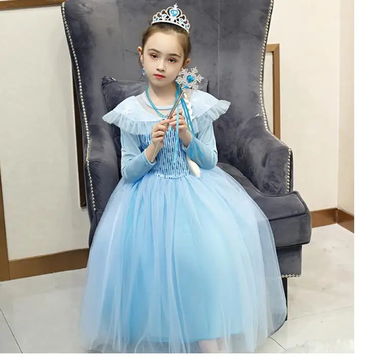 Платье принцессы для девочек, газовое платье суперфеи, модные костюмы для девочек, платье