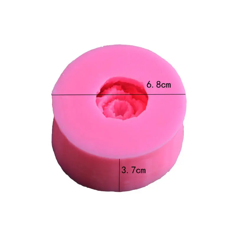 3D Flower Silicone Soap Molds Candle Molds 5.8cm Peonies Clay Mould Cake Decorating Silicone Jello Sugar Chocolate Fondant Mold