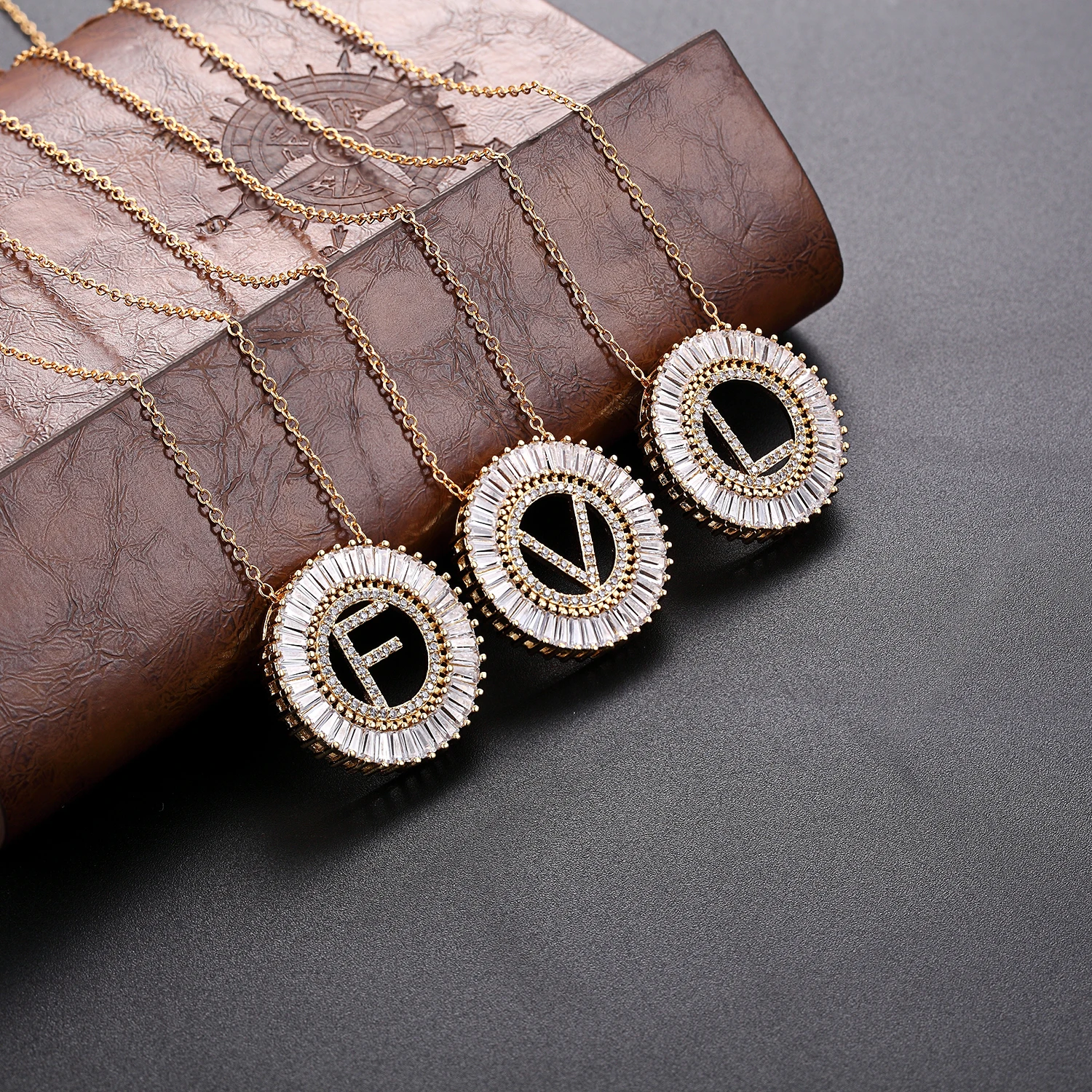 Fashion Tiny Dainty Heart Initial Charm Cubic Zirconia Necklace Letter Necklace Jewelry for Women Accessories Gift