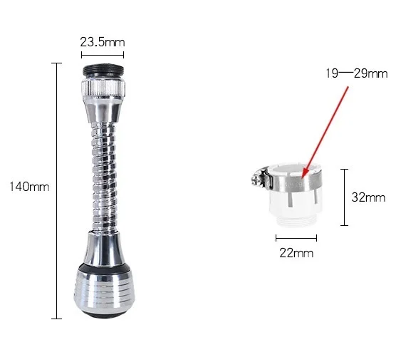 Кран Насадка распылитель вращающийся кран 360 Поворотный распылитель хромированный аэратор кран смеситель для раковины из нержавеющей стали водосберегающий кран