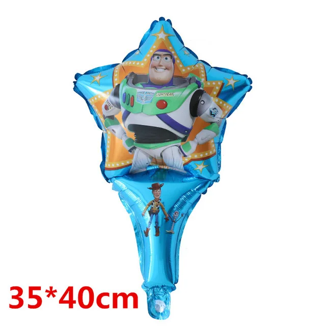 10pcs Toy Foil Balloons Cartoon Story Hero Woody Captain Buzz Balls Child Birthday Party Decorations Kids Helium Globos