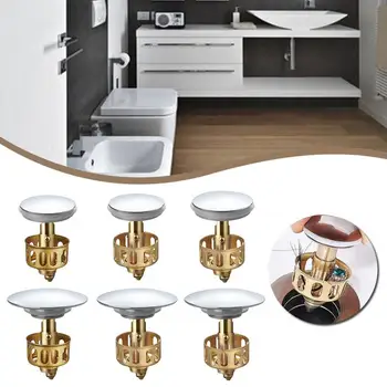 

Universal Wash Basin Bounce Drain Filter Sink Drain Vanity Stopper Bathroom Accessories Bathtub Plug Trap Hair Catcher Faucet