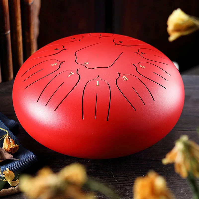 

HOT 6in 8-Tone Steel Tongue Drum C Key Percussion Instrument Handpan Drum with Mallets HV99