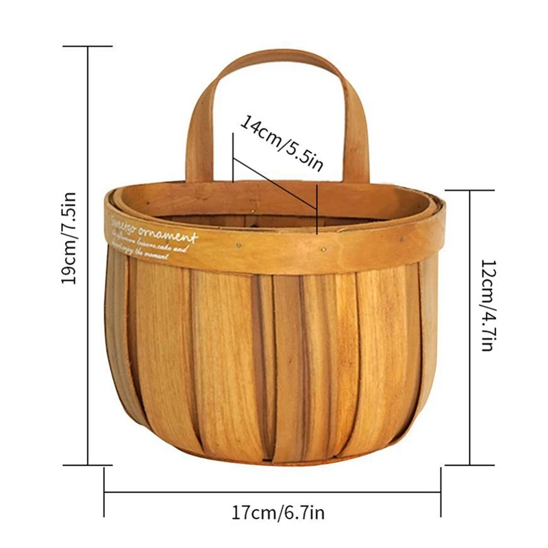 Handmade Woven Wicker Flower Basket Portable Picnic Fruit Basket Dustproof Storage Basket