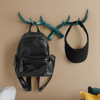 

Deer Horn Wall Key Hook Towel Handbag Wall Key Holder Wall Home Décor Bag Door Hangers For Clothes Hanging Hook for Hanging