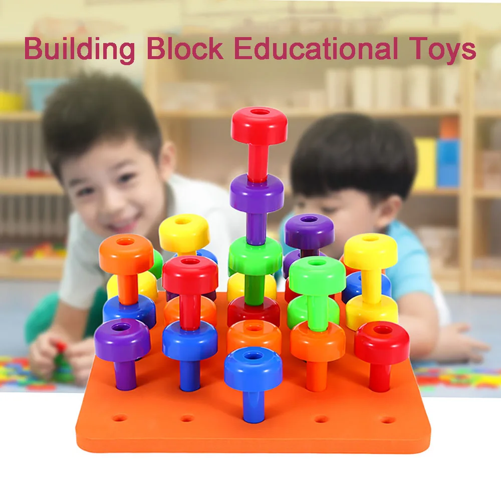 

Kids Wooden Memory Match Stick Chess Game Building Block Board Puzzle Educational Color Cognitive Ability Toy for Children