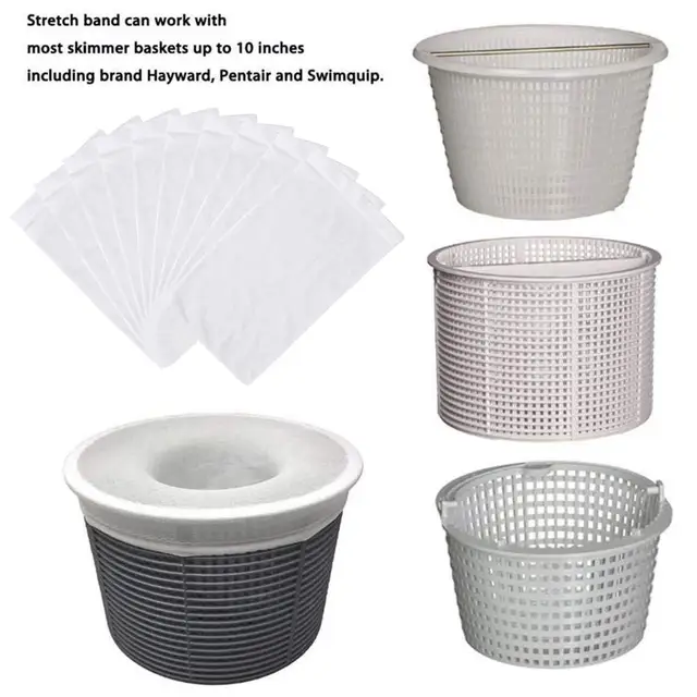 10Db/Csomag/Csomag Szűrő Tároló Medence Skimmer Zokni Háztartási Szűrők Kosarak Skimmerek Elasztikus Nylon Háló Készletek - Image 5