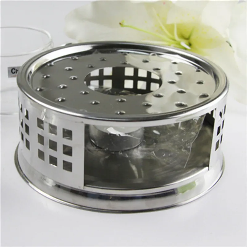 Stainless steel teapot stand with candle tea pot burner warmer kettle heater | Дом и сад
