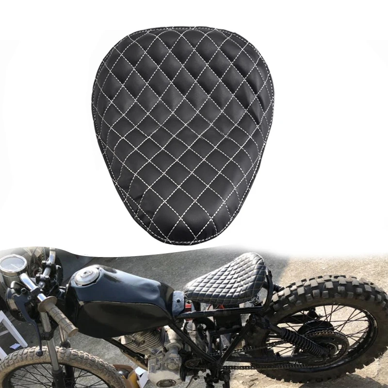 Motorcycle Seat Cushion Solo Driver with Spring for Chopper Bobber Custom Sportster Dyna |
