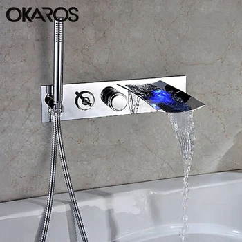 

BIG SALE Thermostatic Bathtub Shower Faucet With Head Shower and shower hose, Black Shower Column