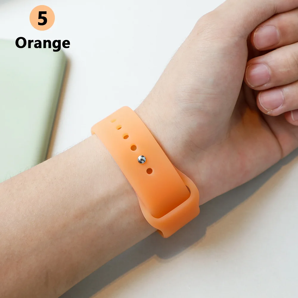 Силиконовый ремешок для apple watch band 38 мм 42 мм iWatch 4 полосы 44 мм 40 мм силиконовый спортивный Браслет ремешок для часов apple watch 5 4 3 2 38 - Цвет ремешка: Orange 5