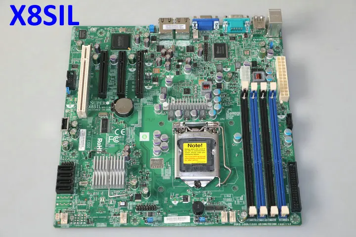 Для Supermicro X8SIL LGA1156 DDR3 двухканальный сетевой адаптер Серверная материнская плата