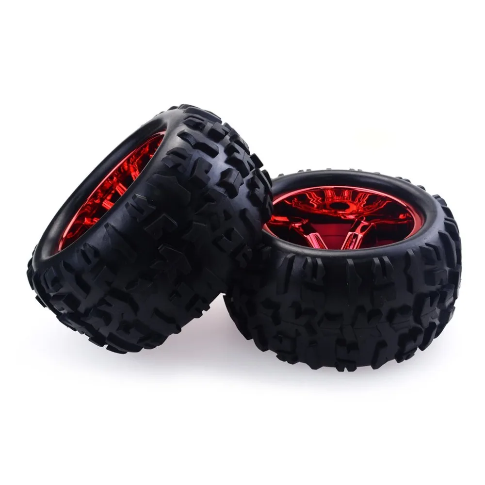 4 шт. колесо радиоуправляемого автомобиля обод шины для Redcat Hsp Kyosho Hobao Hongnor Team Losi GM HPI 1/8 Truggy Monster Truck Резиновые шины 17 мм шестигранные