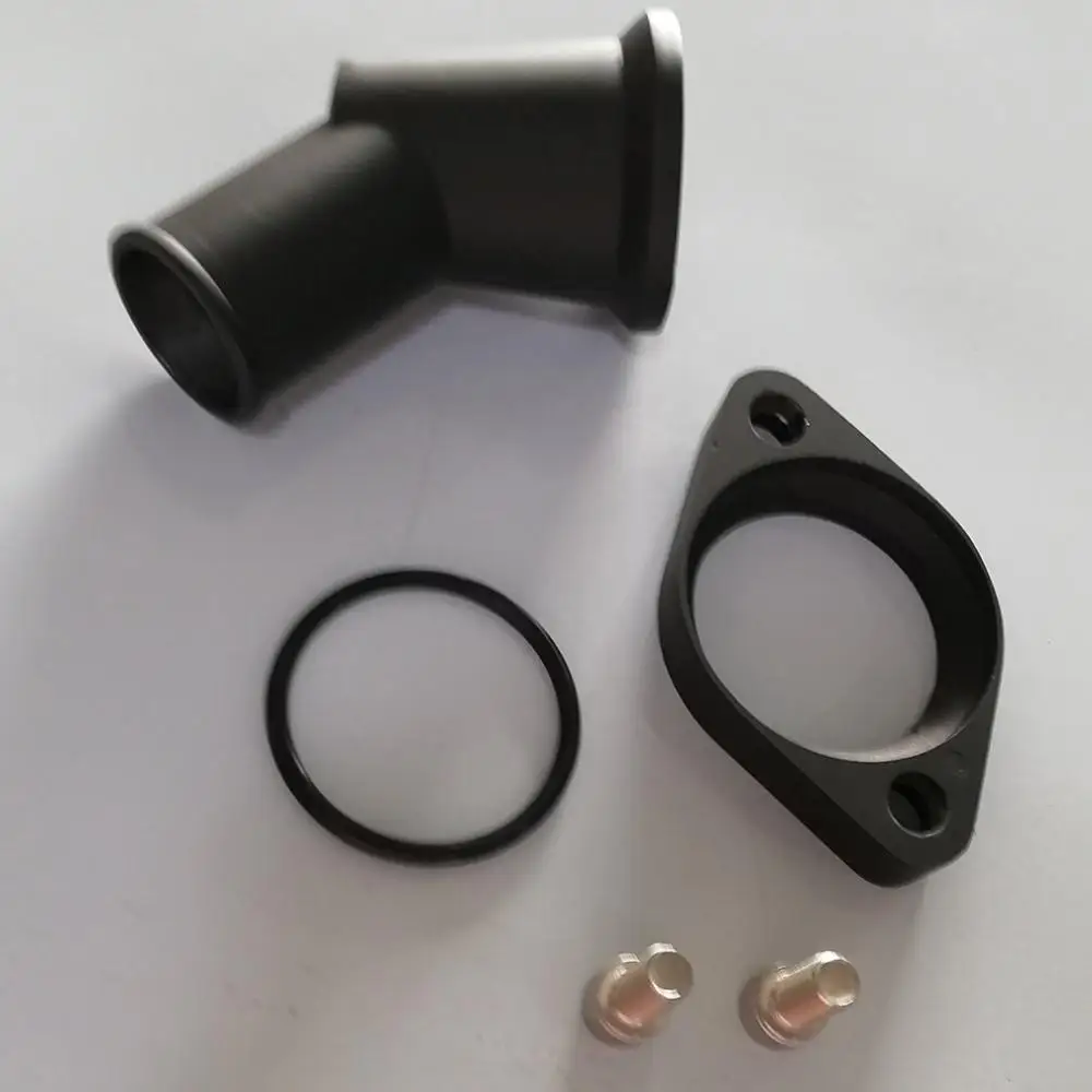 Для SBC BBC для черного алюминия 45 поворотный водяной вырез для SB BB для Chevy 327 350 454 396 высокая производительность идеально подходит