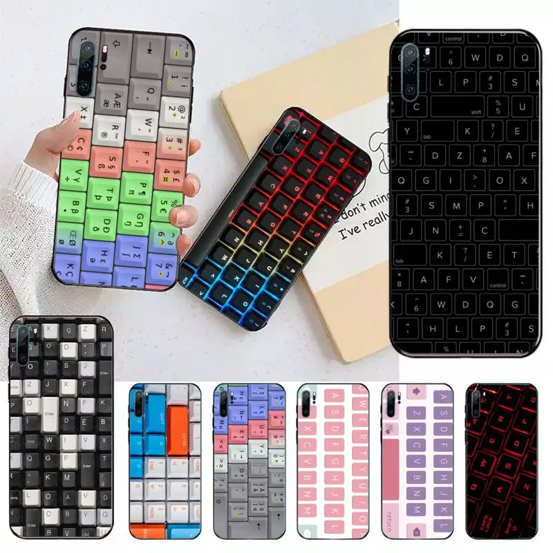 

Fashion trendy keyboard shell Phone Case For Huawei honor Mate P 9 10 20 30 40 Pro 10i 7 8 a x Lite nova 5t