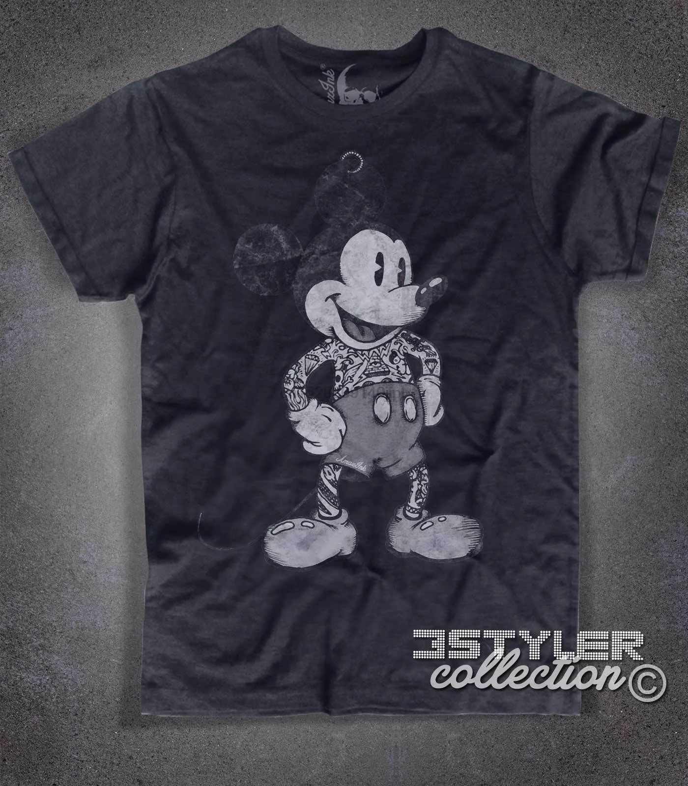 Мужская футболка татуировка Микки Татуировка тату амазинк Маус| |