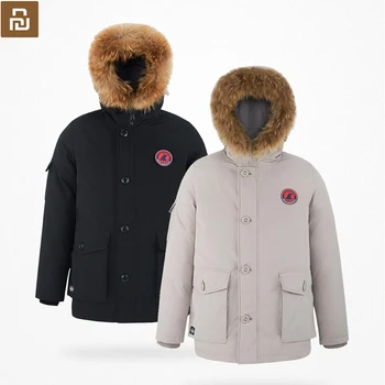 

New Youpin MITOWNLIFE Tooling hooded down jacket 90% white duck down crisp and stylish warm fur collar