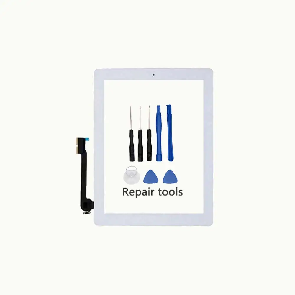 1PCS For Apple iPad 4 Touch Screen Digitizer and Home Button Front Glass Display Touch Panel A1458 A1459 A1460 with Tools