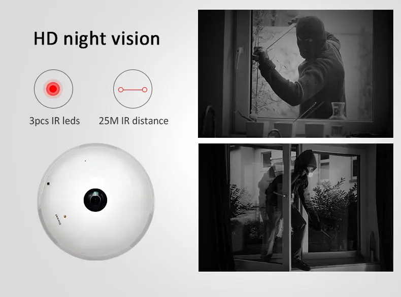 INQMEGA 960P панорамная лампа 360 градусов IP камера беспроводная WiFi "рыбий глаз" объектив HD лампа камера Внутренняя безопасность жилища камера