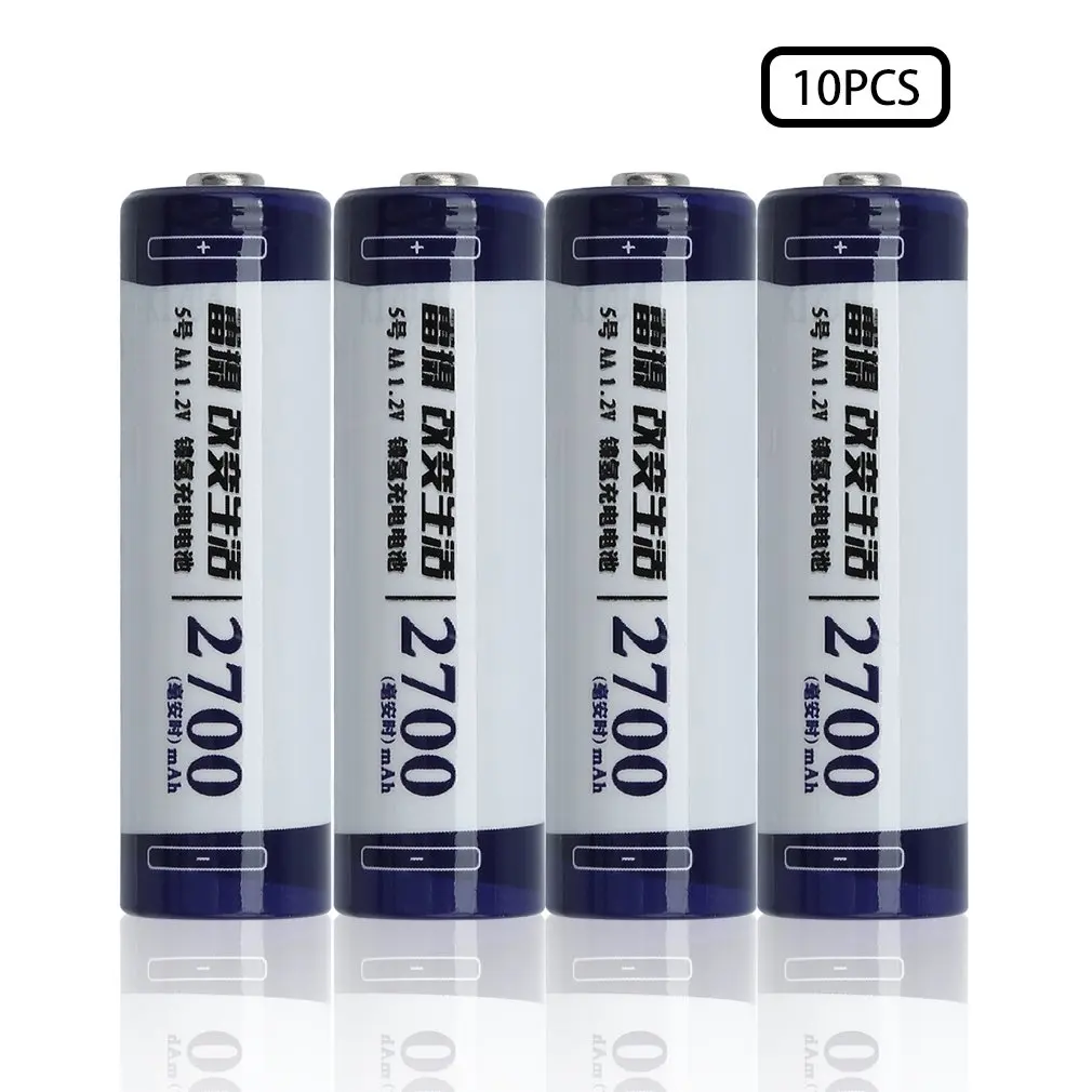LEISE Ni-MH аккумулятор 1,2 V AA 2700mAh Экологически чистая аккумуляторная батарея высокой емкости экономичная батарея 10 шт/20 шт - Цвет: 10 pieces
