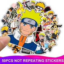 50 шт./упак. мультфильм аниме стикеры Naruto ПВХ водонепроницаемый портфель для ноутбука мотоцикл Сделай Сам автостайлинг украшения забавные наклейки игрушка
