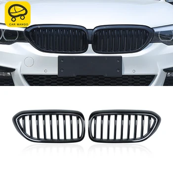 

CARMANGO Car Front Grille Grills Net Sheet Protector Guard Assembly Frame Auto Replacement Parts for BMW 5 Series G30 2017-2020