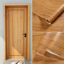80cm Width Wood Grain PVC Stickers For Wardrobe Cupboard  Furniture Waterproof Self Adhesive Wallpaper Home Decor Wall Papers