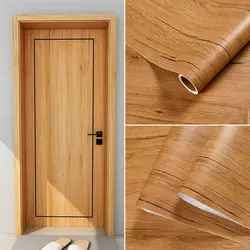 80cm Width Wood Grain PVC Stickers For Wardrobe Cupboard  Furniture Waterproof Self Adhesive Wallpaper Home Decor Wall Papers