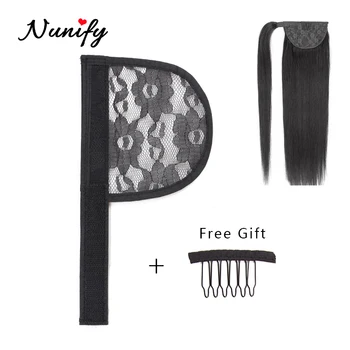 

Nunify 1Pcs Wig Caps For Making Ponytail Black Color Adjustable Strap On The Back Weaving Cap Glueless Wig Cap Free Get Combs