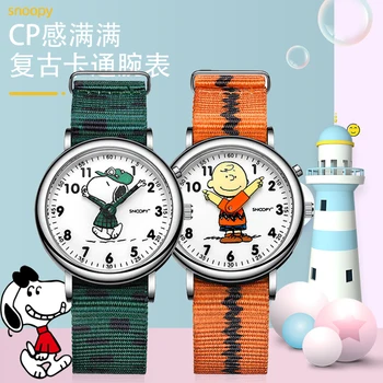 

Snoopy Watch women watch classic men watch kid watch Genuine Brand Casual Fashion Quartz Wristwatches Leather clock waterproof