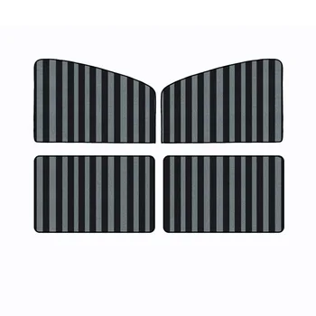 

Back Sun shade Front Passenger Sun Shade Visor Cover 4pcs Black 4pc 78*50cm