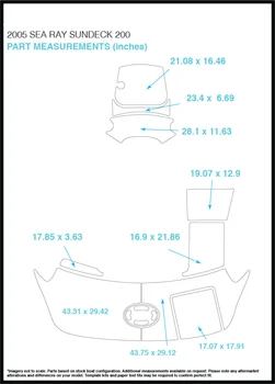 

2005 SeaRay Sundeck 200 Swim Step & Transom & Bow Pad Boat EVA Teak Decking 1/4" 6mm