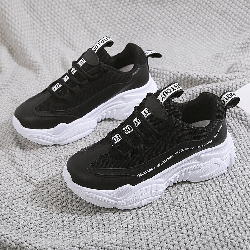 Size 35-40 New Flat Heels Vulcanized Shoes Woman Autumn Women's Casual Sport Sneakers Female Thick Bottom Walking Footwear
