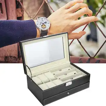 

Multi-Functional Portable Watch Display Case Wristwatch Jewelry Glasses Storage Box Organizer Watch Accessories