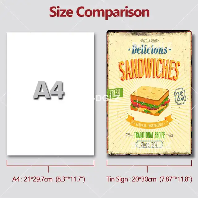 Tienda Online Hamburguesas Estano Signo Cartel De Metal Vintage