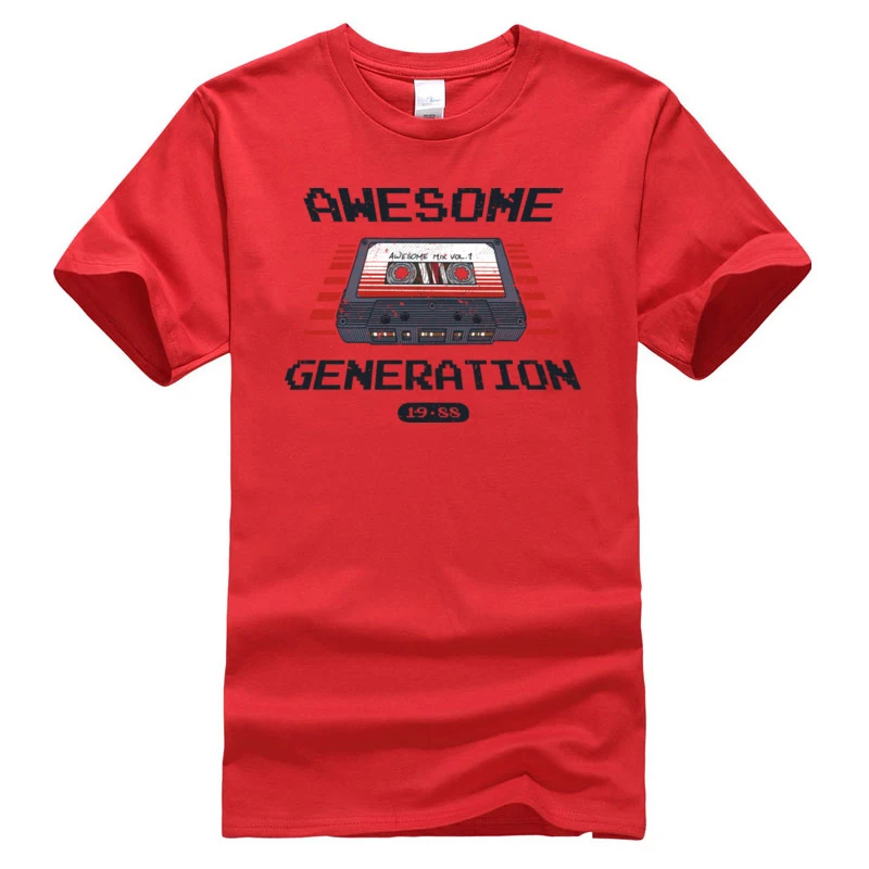 Awesome_Generation_1511 Rife Fitness Tight T Shirts Crew Neck 100% Cotton Tops Shirts for Men Top T-shirts Summer Autumn Awesome_Generation_1511 red