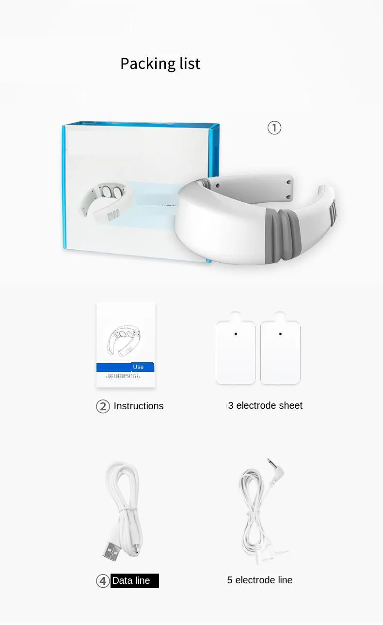 Controle de Voz Alívio da Dor Inteligente Dezenas Cervical Massagem Instrumento Aquecimento Vibração Ombro Massageador 20 Instrumento Da Massagem Da garganta