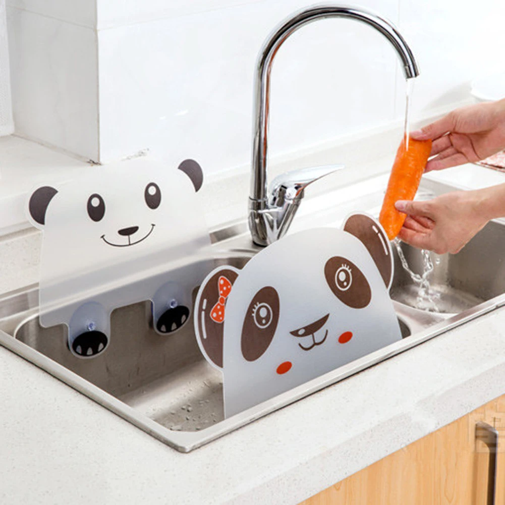 1 шт. пластиковая панда брызг воды перегородка присоска мойка защита от брызг приготовление масла бассейн защита раковина тарелка кухонная посуда АКК