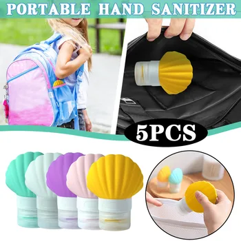 

90ml 5PCS Silicone Refillable Bottle Travel Shampoo Bottle Lotion Travel Packing Press Bottles Portable Cosmetic Container