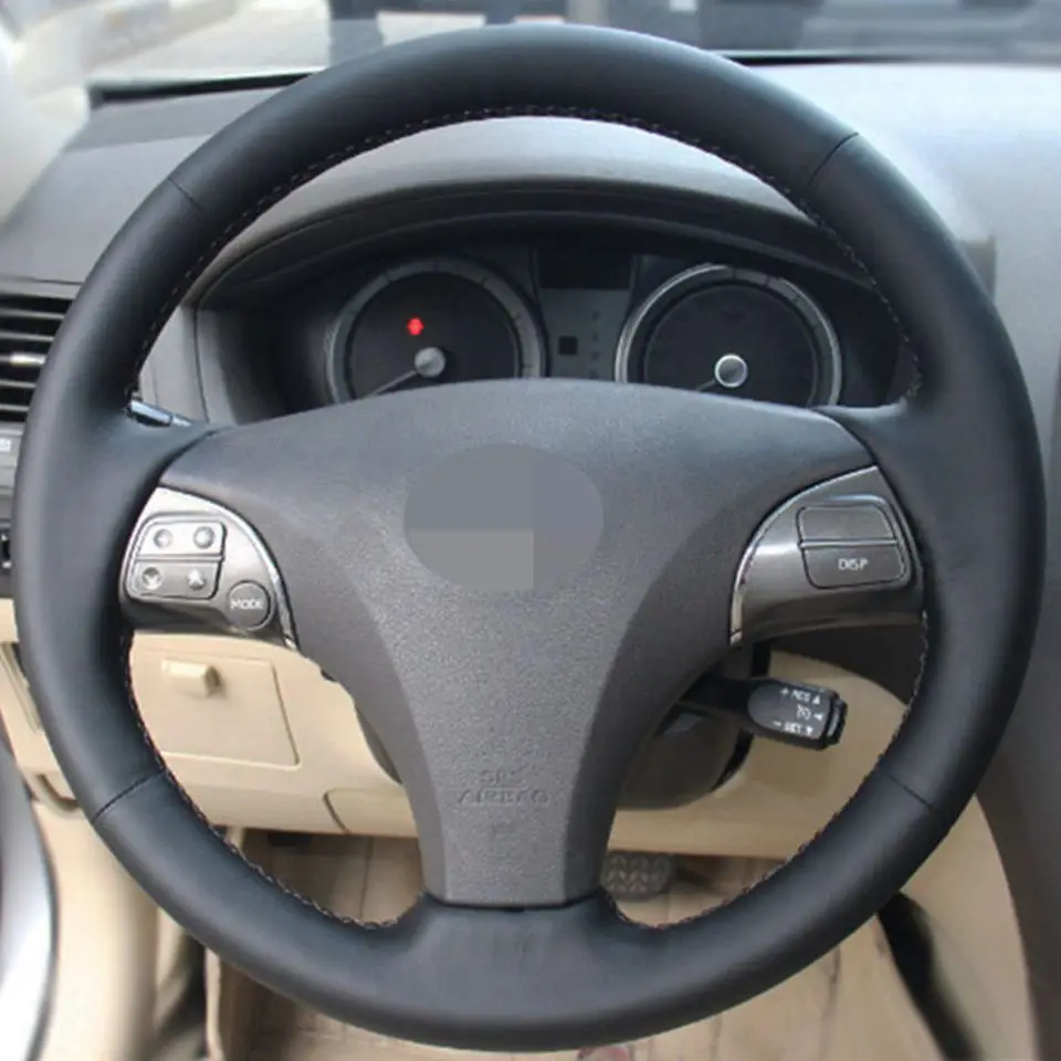 DIY черный из натуральной кожи ручной работы Автомобильный руль подходит для Lexus ES240 ES250 ES300 ES350 2007-2012 Lexus GS350 GS450