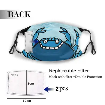 

protective mask with filter Cute Cancer The Crab Zodiac anti dust PM2.5 reuse adult teen child girl