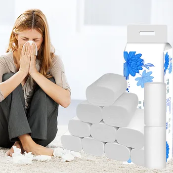 

NEW Strong Soft 4-Ply Toilet Paper Bath Tissue Giant Roll 10 Rolls tissue dropshipping Toilet Paper IN STOCK