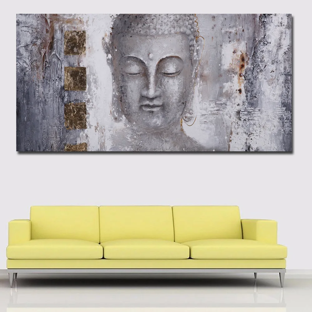 

Manufacturers Direct Selling Buddha Statue Mural Art Home Decorative Painting Abstract Oil Painting Living Room Decoration wu ku