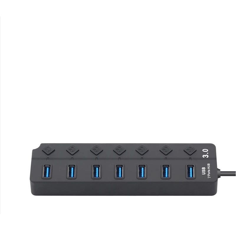Usb-хаб 3,0 USB разветвитель Мульти USB 3,0 концентратор несколько 7 Порты и разъёмы вцв разветвитель Компьютерные аксессуары для ПК - Цвет: 7 port