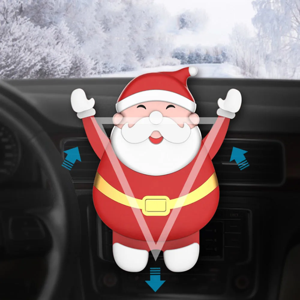 Car Air Outlet Phone Holder Vehicle Gravity Automatic Induction GPS Navigation Bracket Auto Phone Support Buckle Christmas Santa